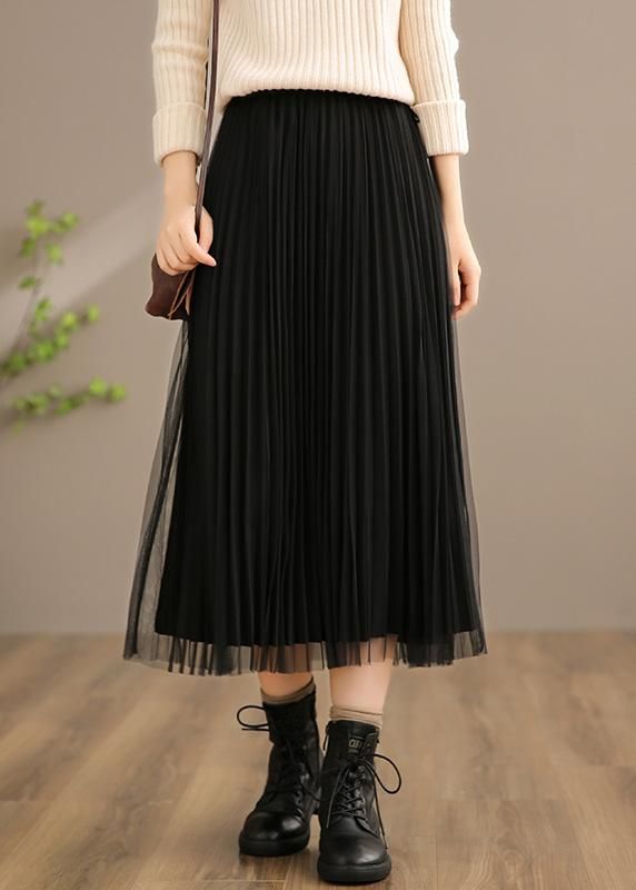 Black Pleated Skirt Outfit
  Ideas