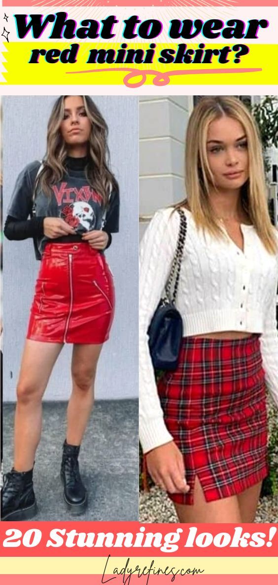 Outfit Ideas Red Plaid Skirt