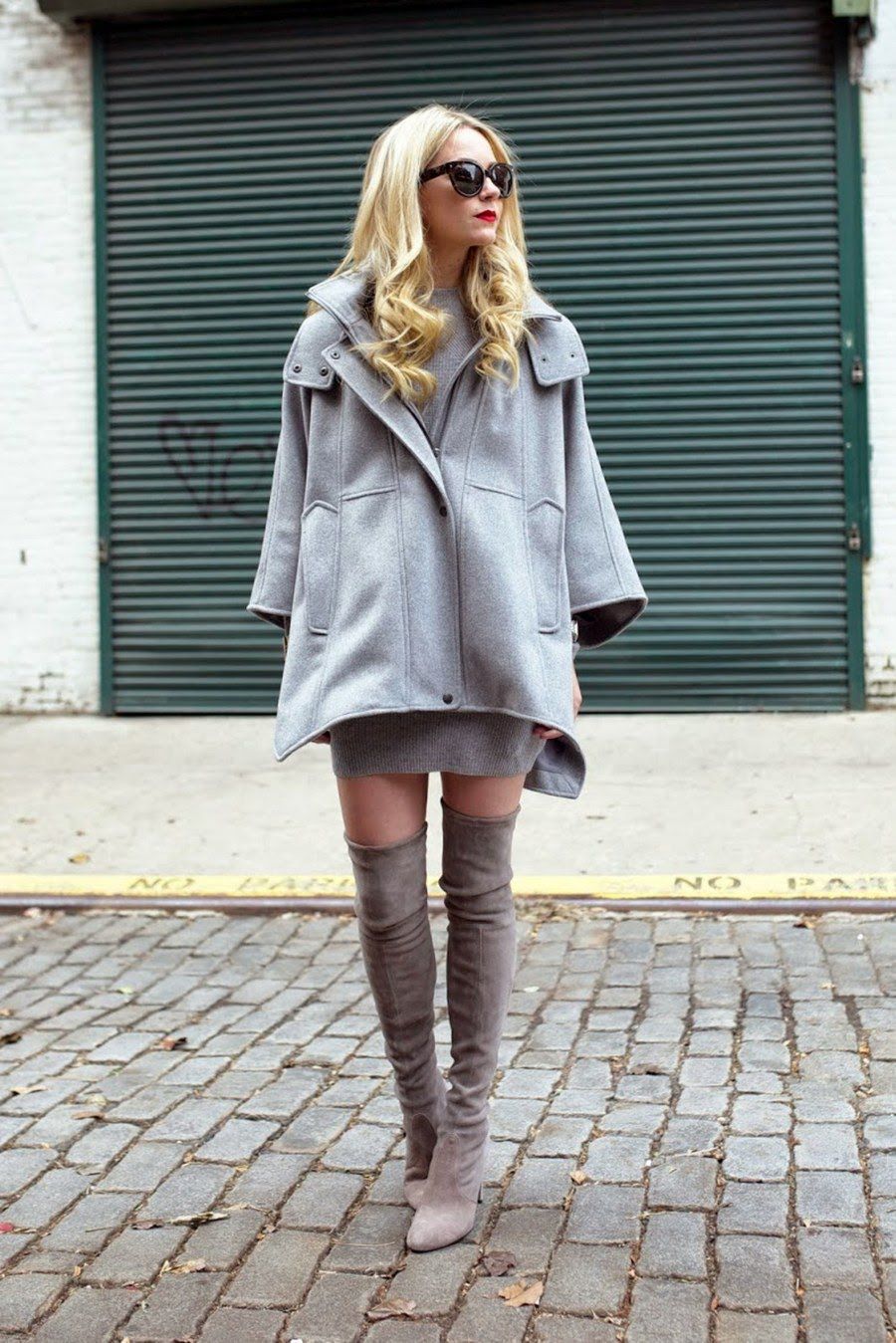How to Wear Grey Thigh High
  Boots