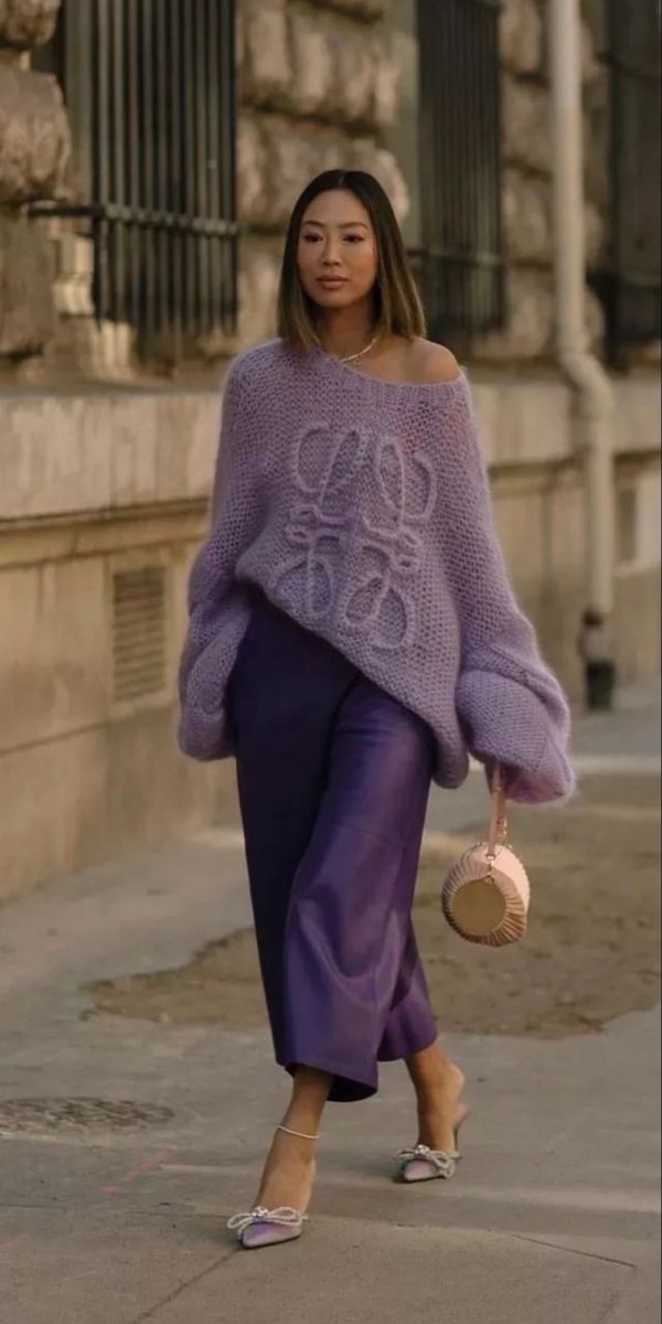 Purple Sweater Outfit Ideas
  for Ladies