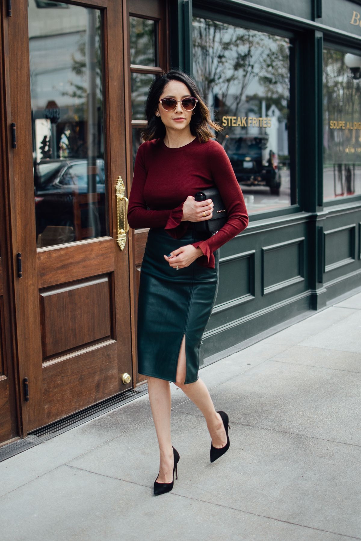 Burgundy Polo Shirt Outfit
  Ideas for Women