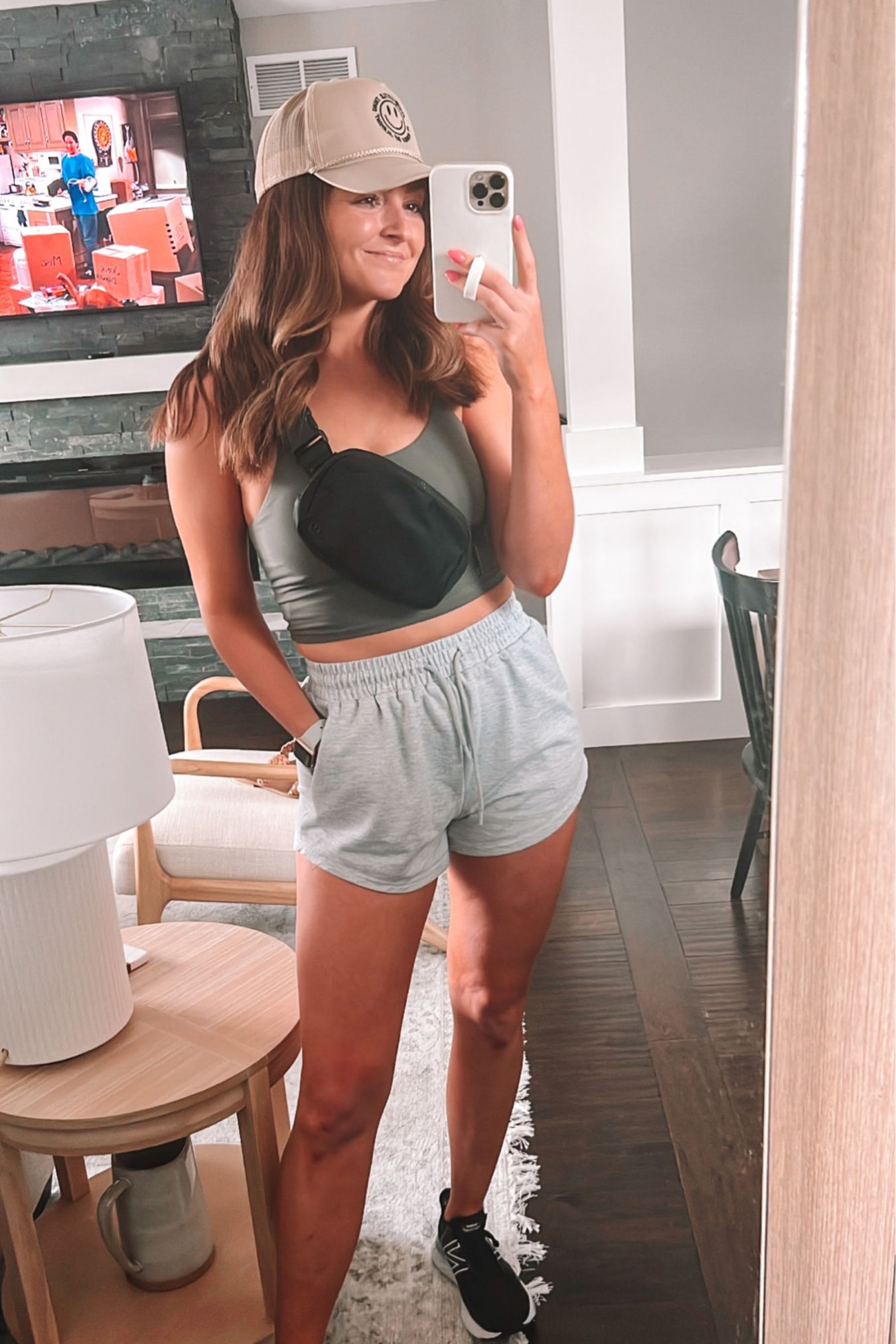 Grey Sweat Shorts Outfit Ideas
  for Women