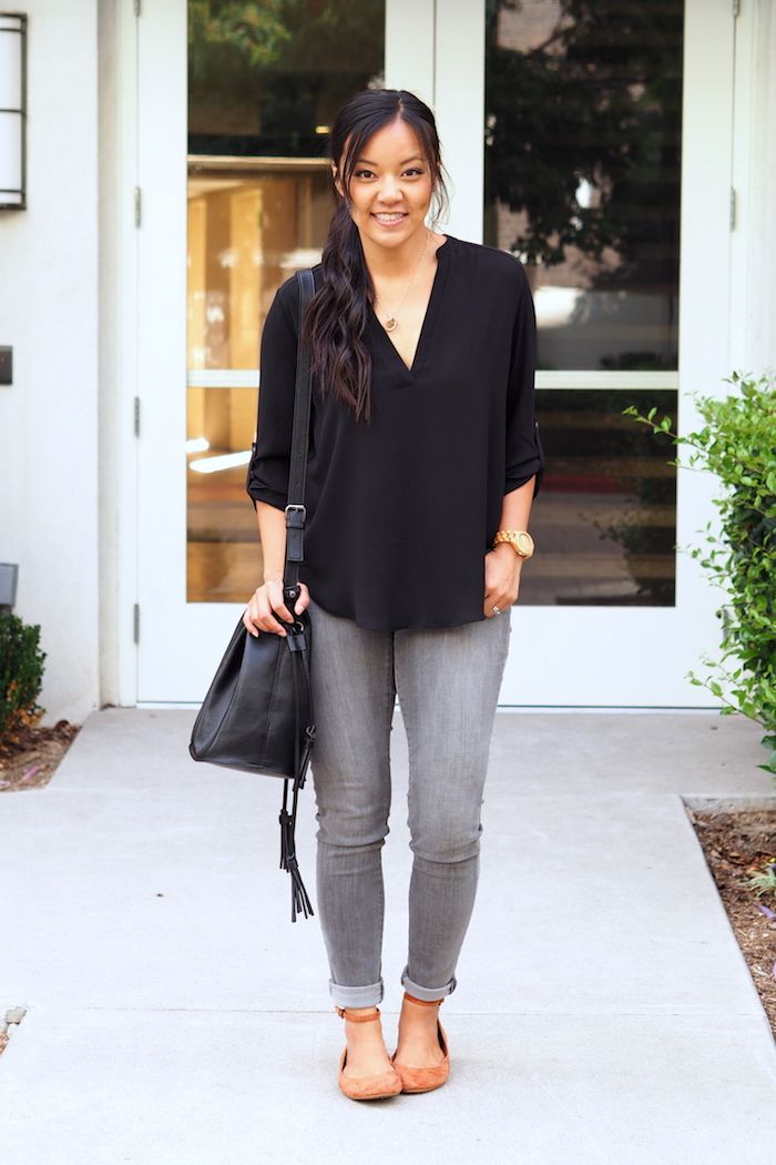 Ankle Strap Flats Top Casual
  Outfit Ideas