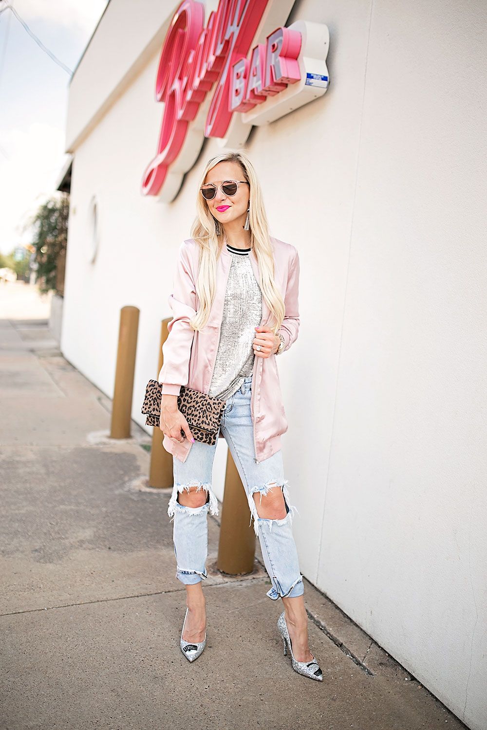 Satin Bomber Jacket Outfit
  Ideas for Ladies
