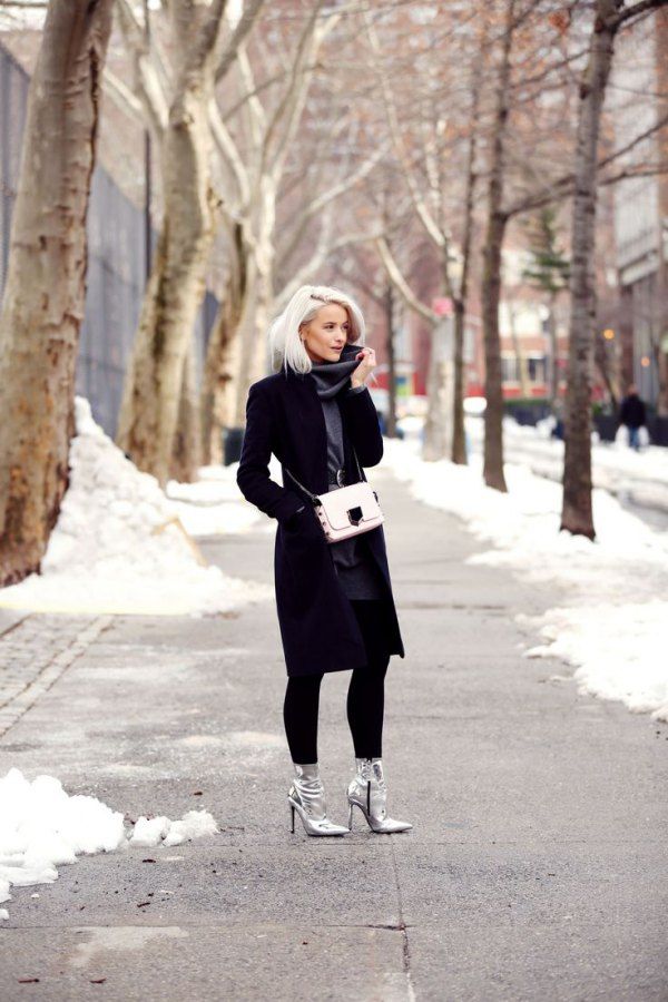 Silver Ankle Boots Outfit
  Ideas