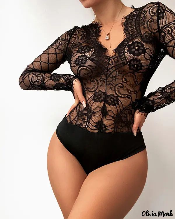 Long Sleeve Lace Top Outfits