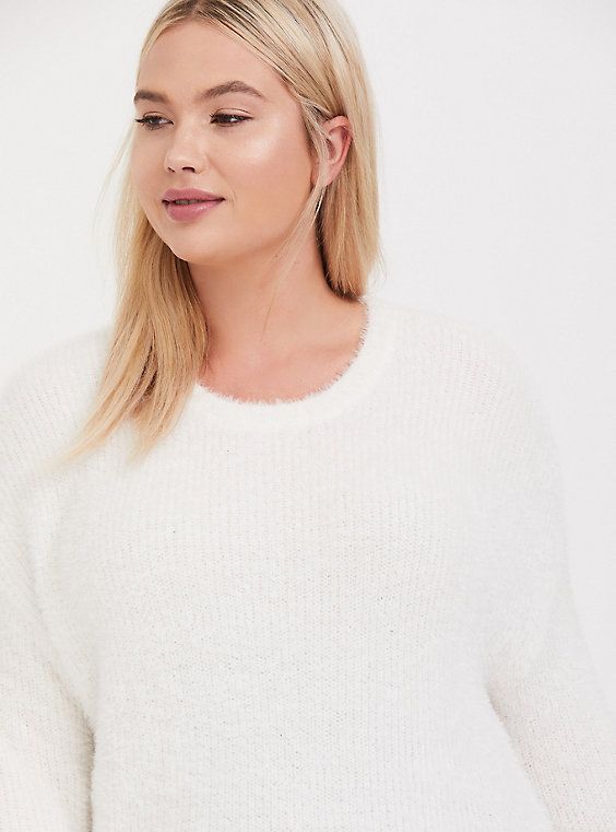 White Fluffy Sweater Style
  Guide