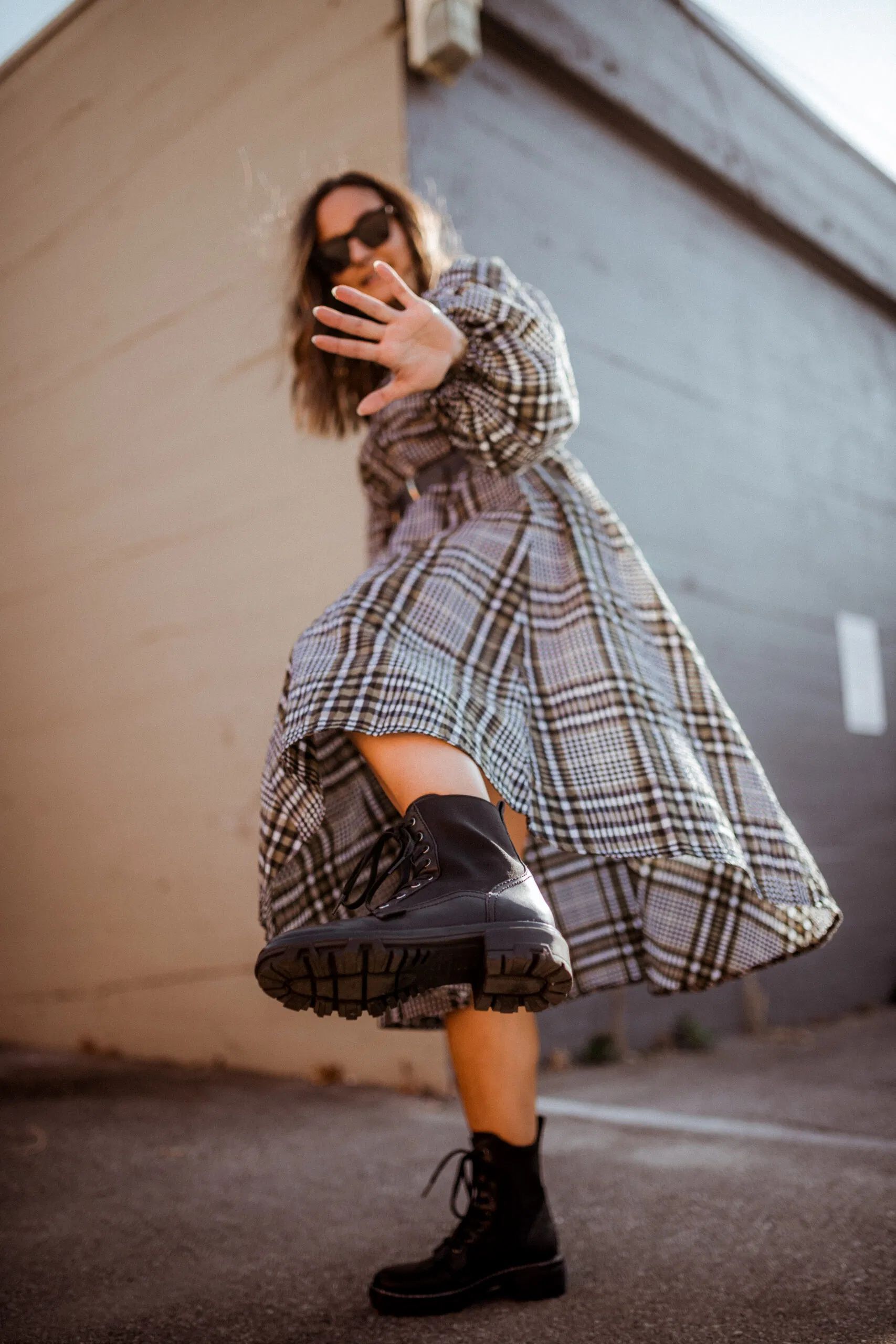 Checkered Dress Outfit Ideas
