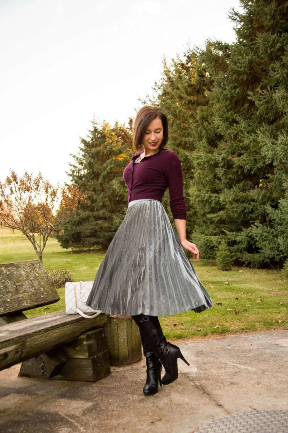 How to Style Metallic Skirt