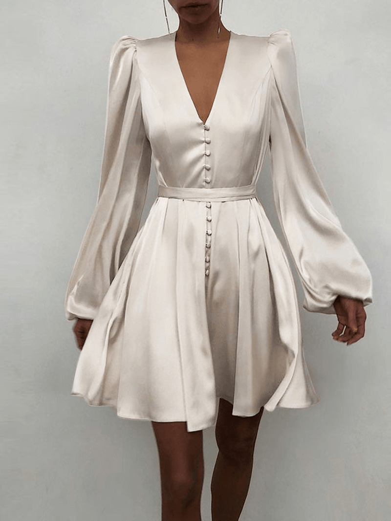 Long Sleeve V Neck Dress
  Outfit Ideas for Ladies