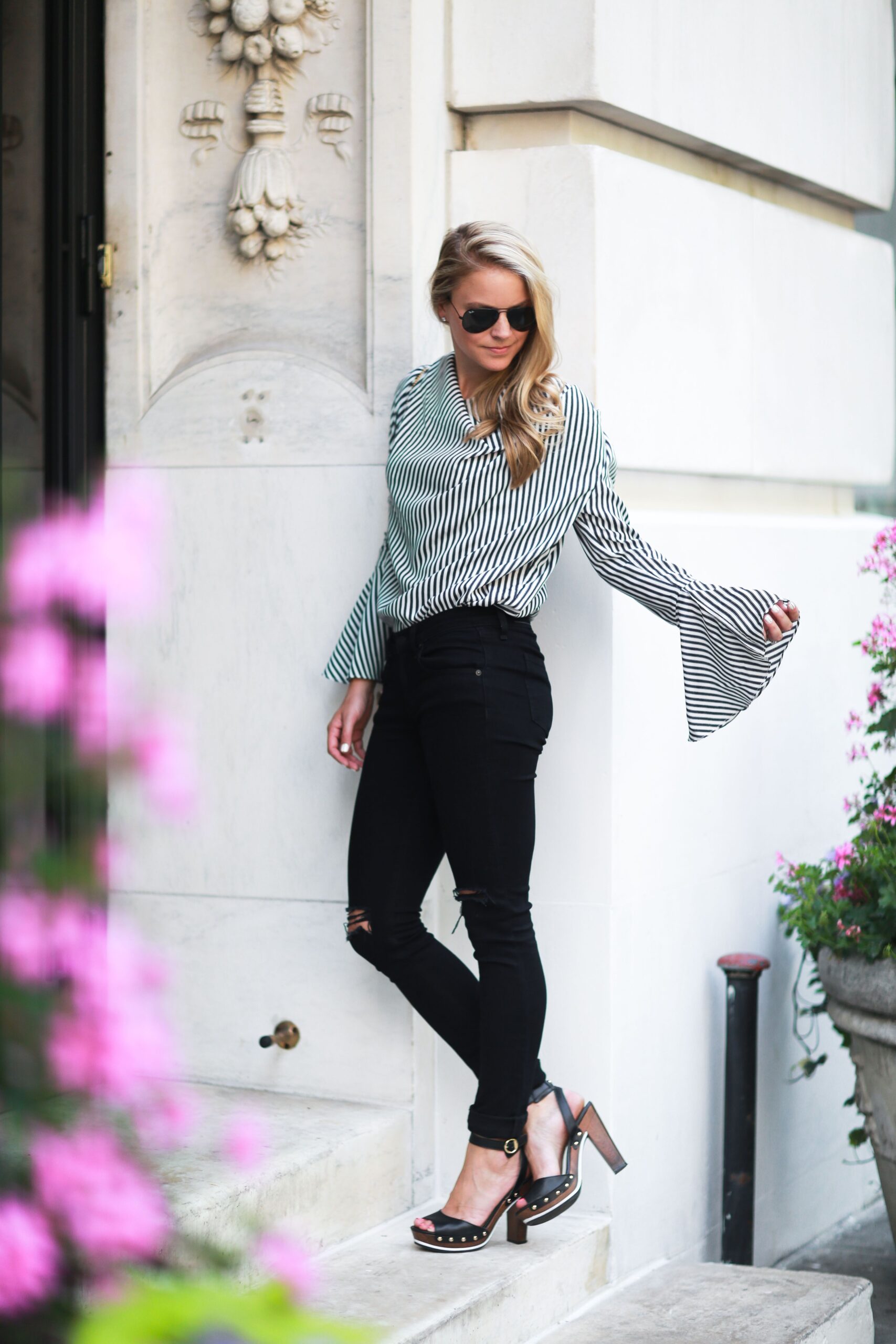 Bell Sleeve Blouse Outfit
  Ideas