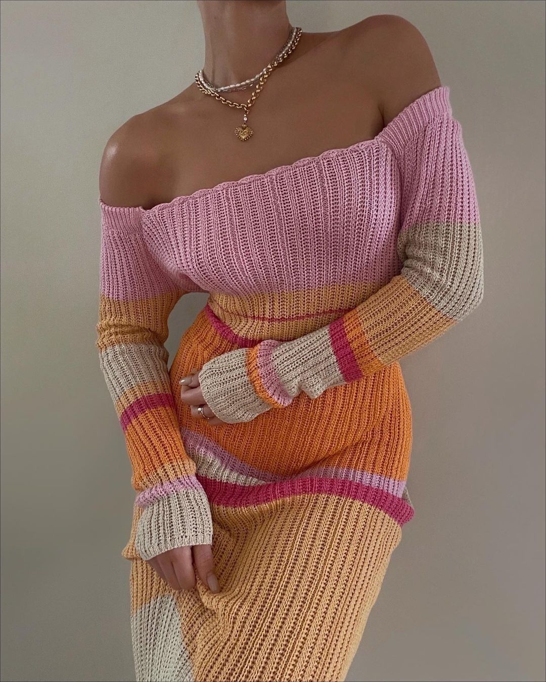 Knitted Dress Outfit Ideas