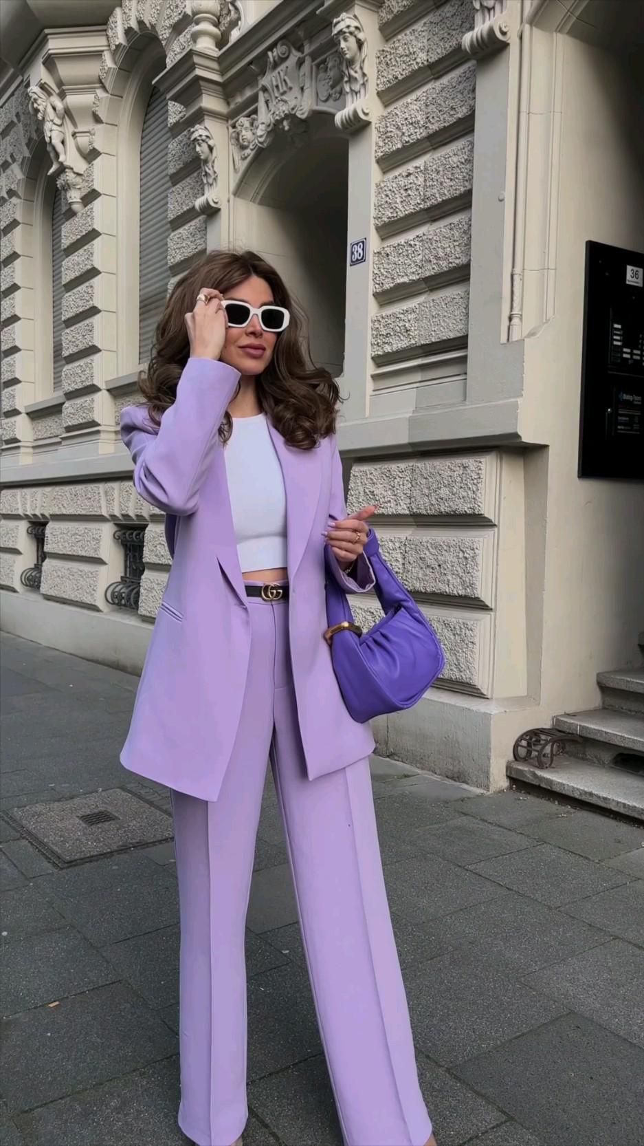 Purple Suit Outfit Ideas for
  Ladies
