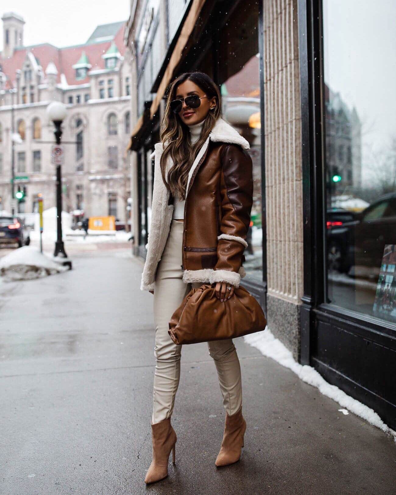 Shearling Jacket Outfit Ideas
  for Women