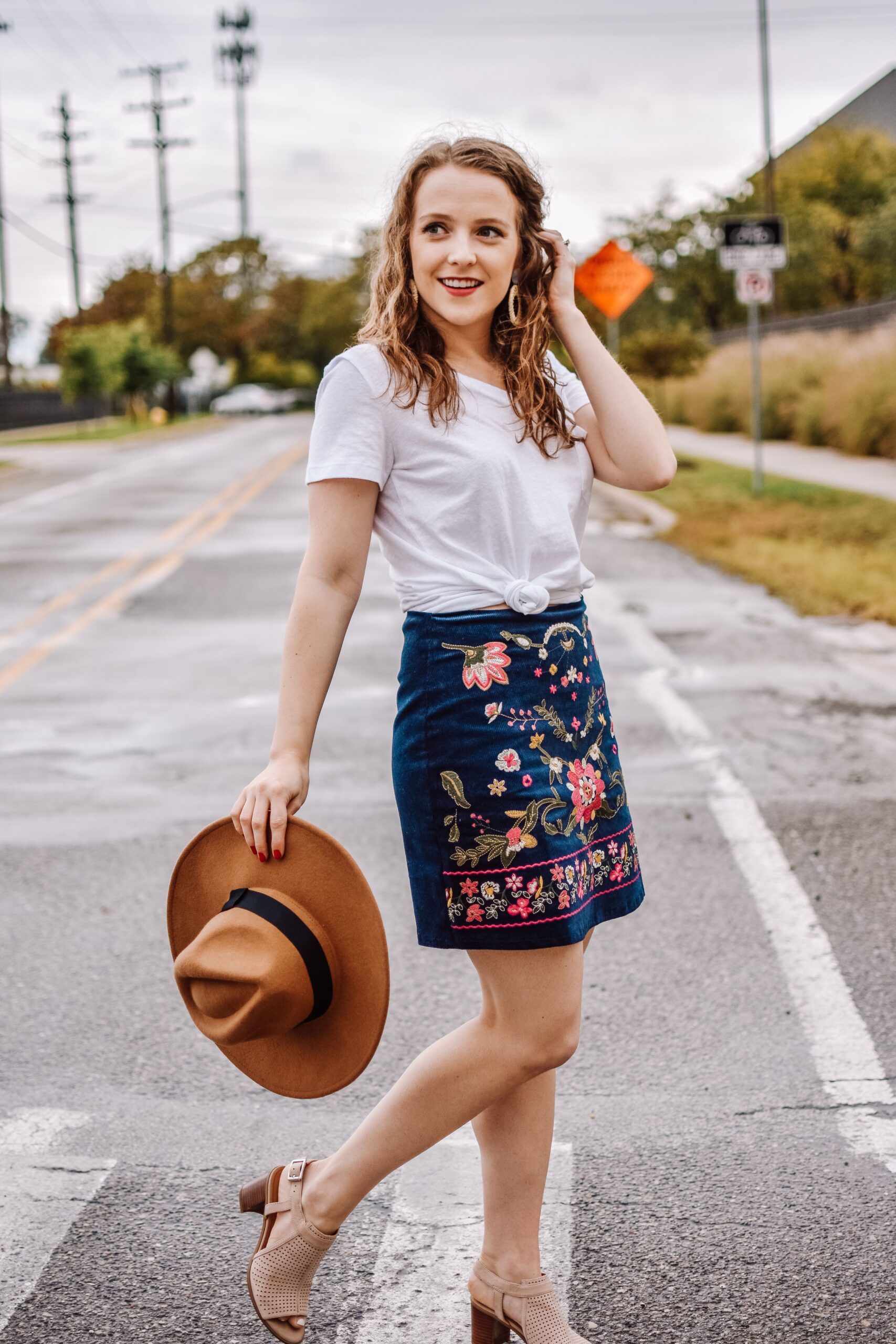 Outfit Ideas Embroidered Skirt