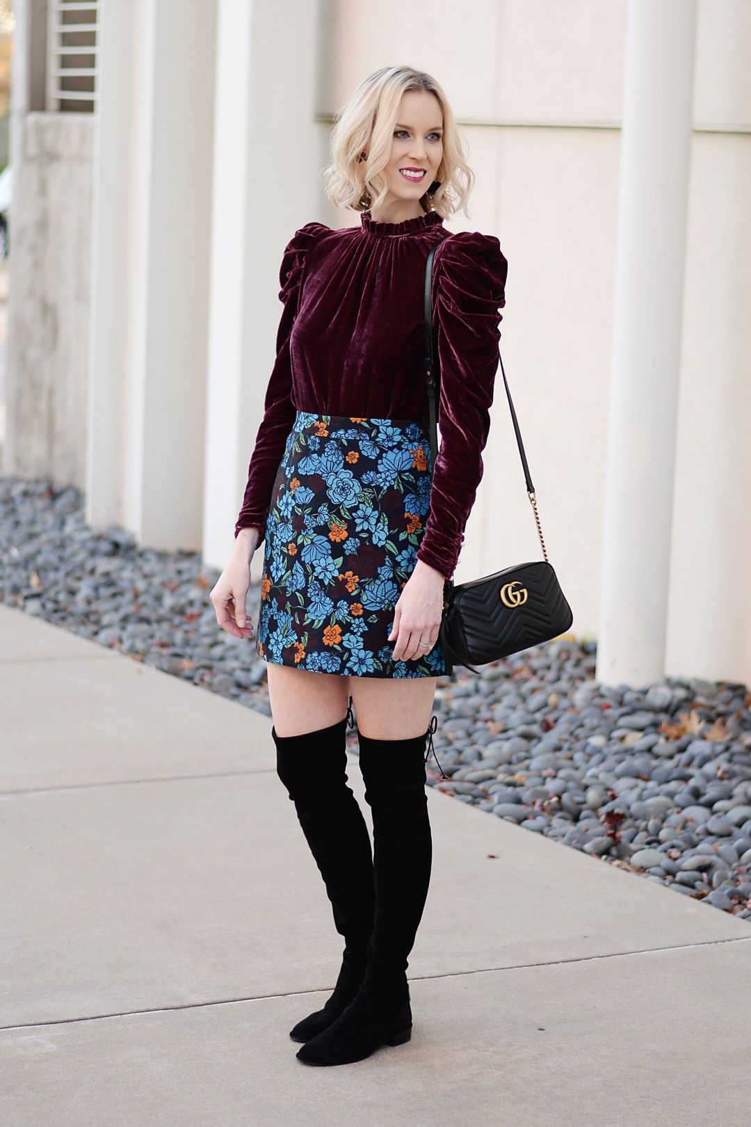 Velvet Over-The-Knee Boots
  Outfit Ideas