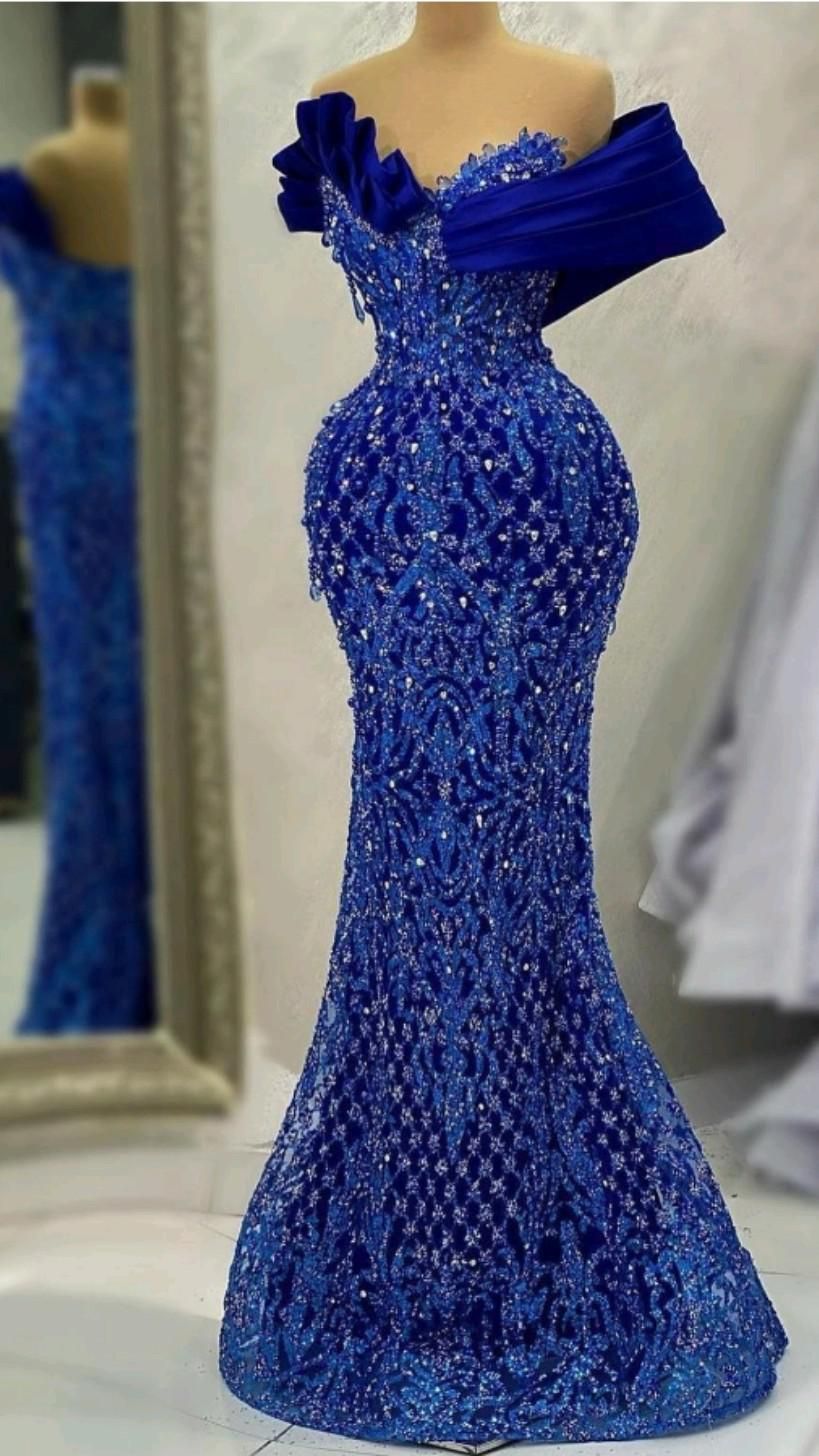 Royal Blue Lace Dress Outfit
  Ideas for Women