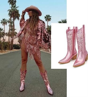Pink Cowgirl Boots Outfit
  Ideas