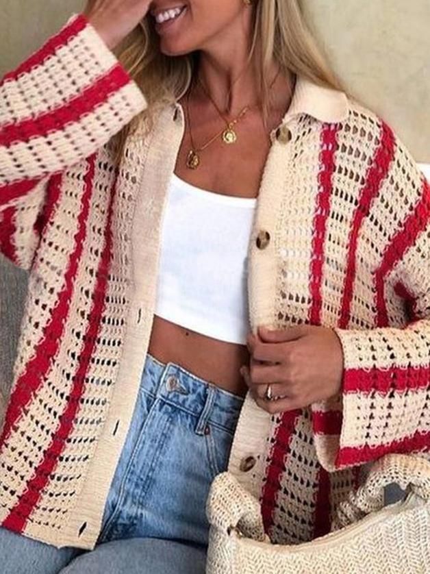 Striped Cardigan Outfit Ideas