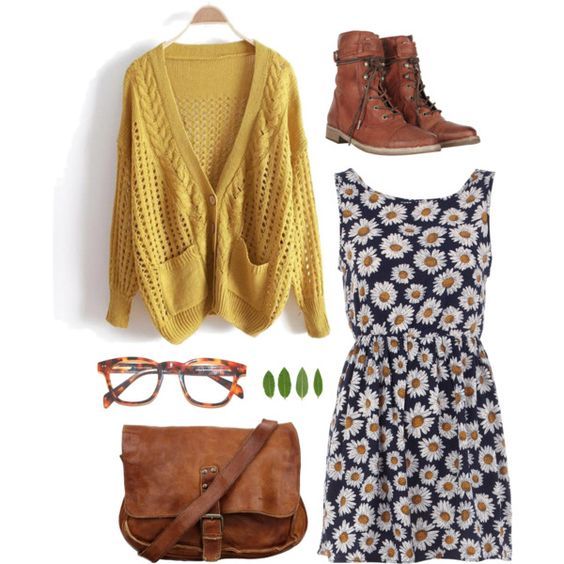 Yellow Cardigan Outfit Ideas