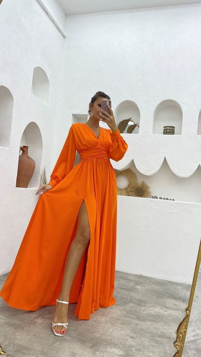 Orange Cocktail Dress Outfit
  Ideas