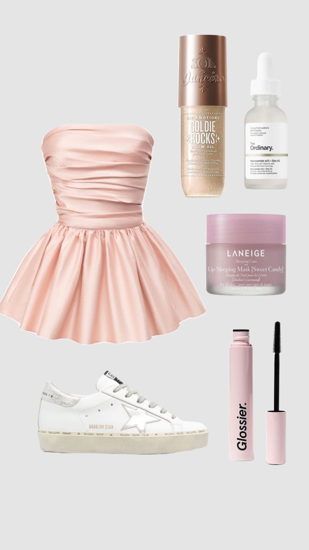 Pink and Gold Dress Outfit
  Ideas