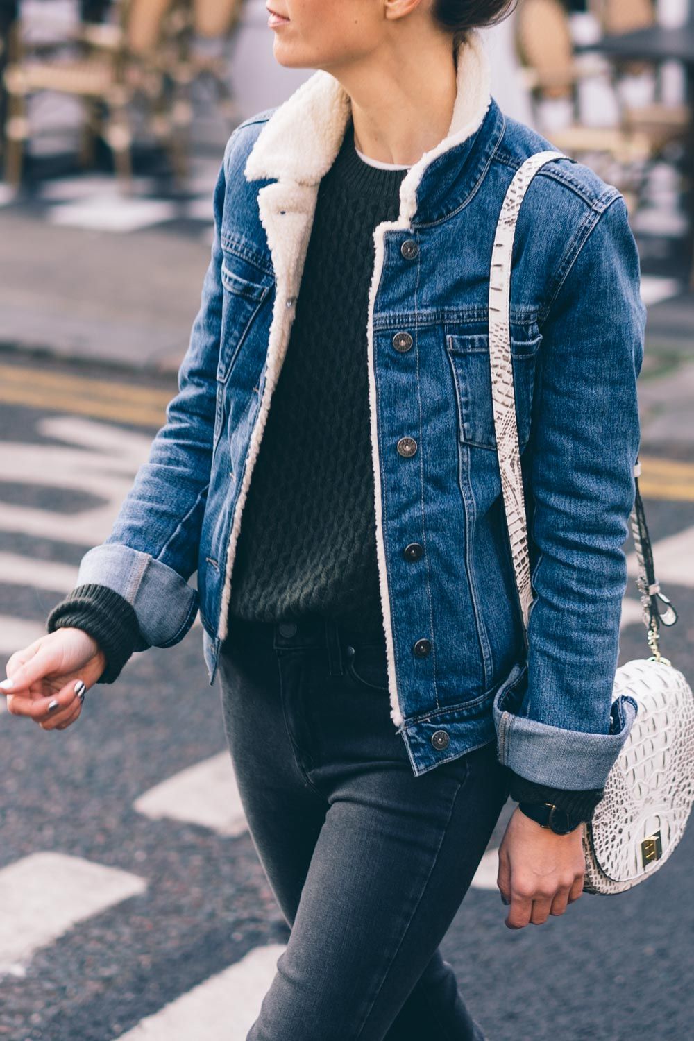 Fur Lined Denim Jacket Outfit
  Ideas for Ladies