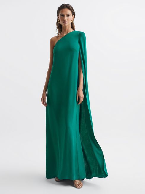 One Shoulder Maxi Dress Outfit
  Ideas