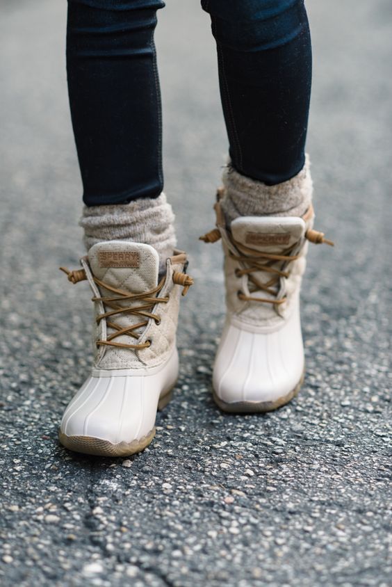 White Duck Boots Outfit Ideas
  for Women