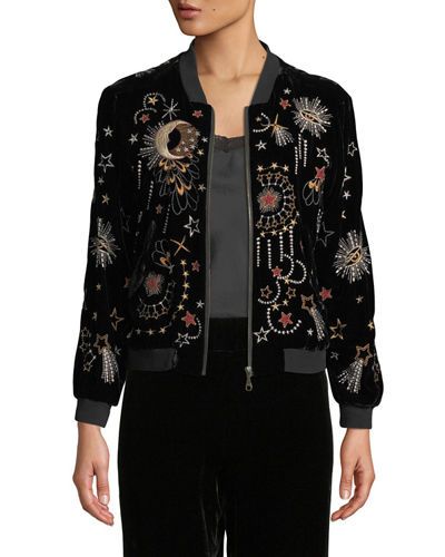 Top Velvet Bomber Jacket
  Outfit Ideas for Ladies