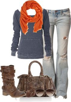 Orange Scarf Outfit Ideas for
  Women