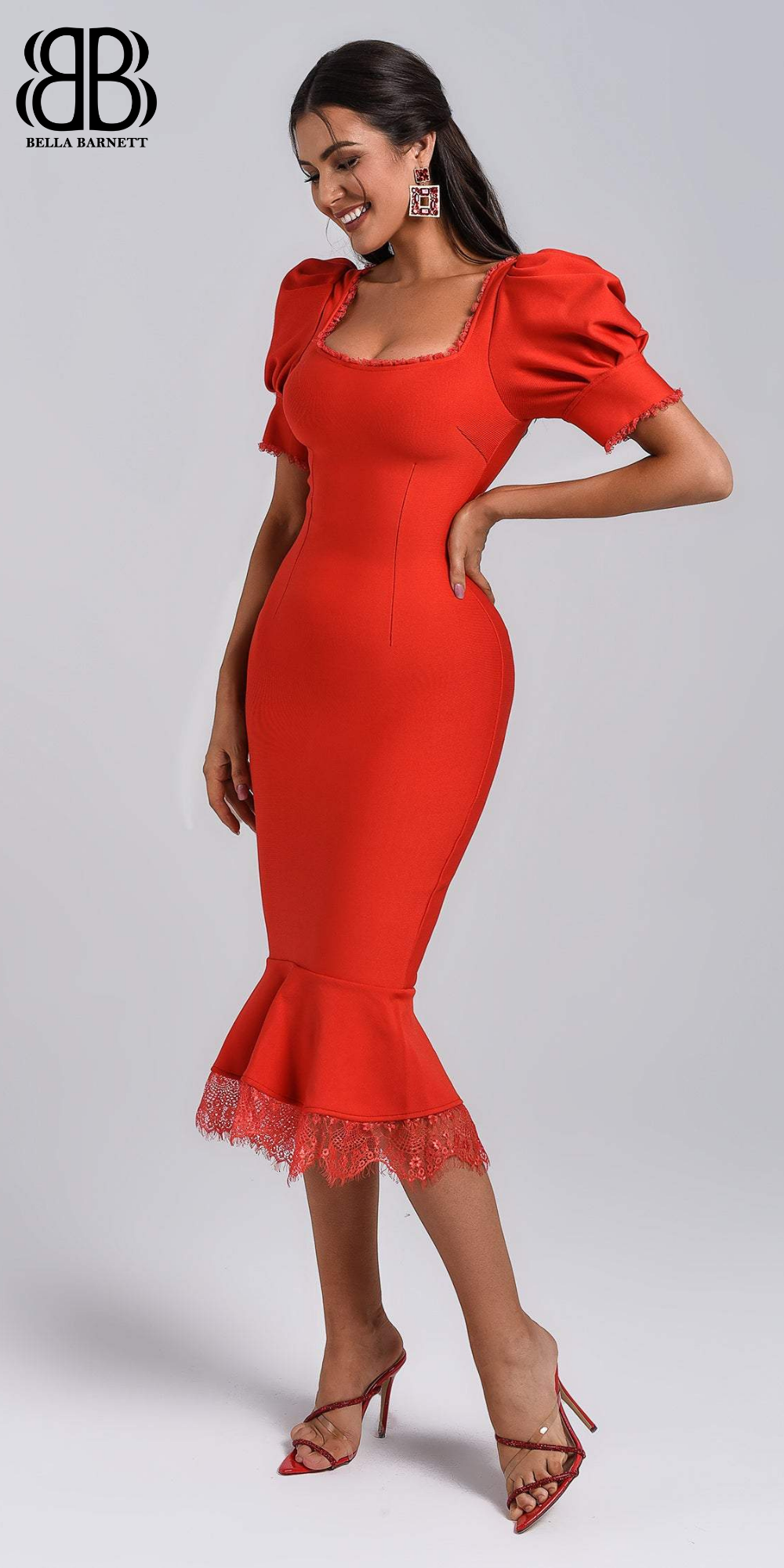 Red Bandage Dress Outfit Ideas