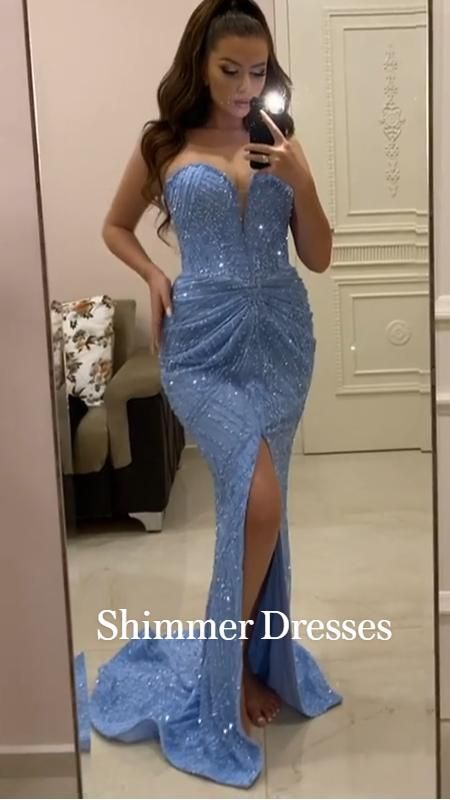 Blue Sparkly Dress Outfit
  Ideas