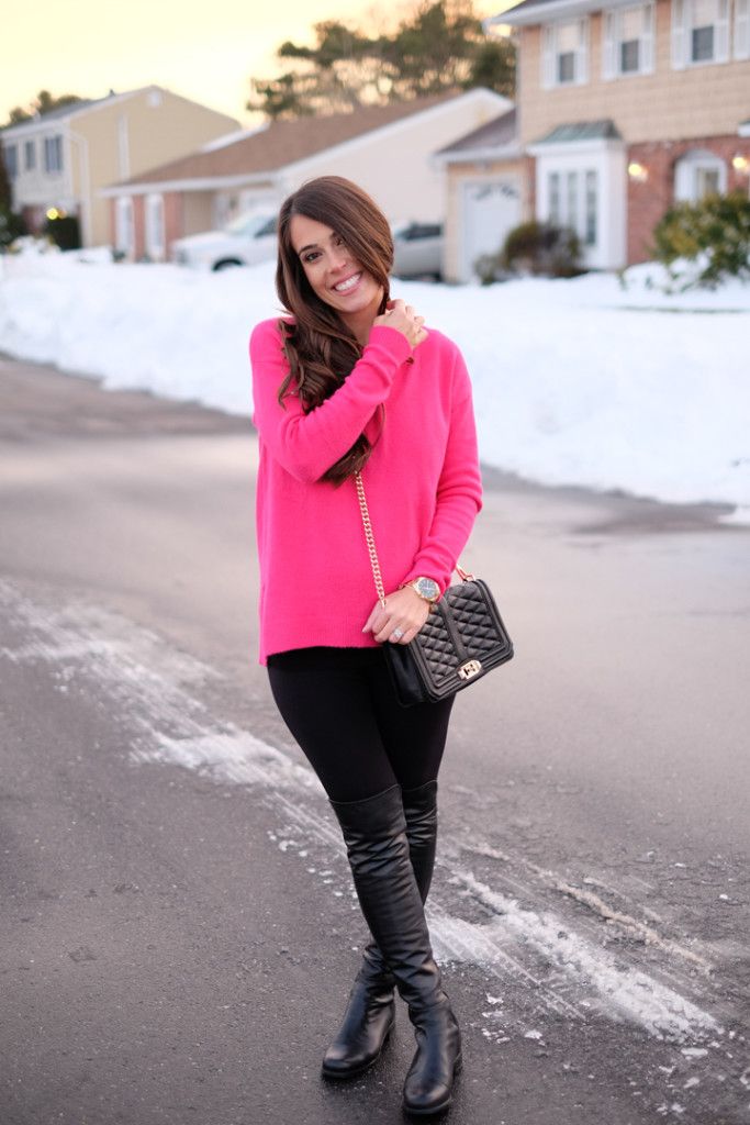 Hot Pink Sweater Outfit Ideas
  for Ladies