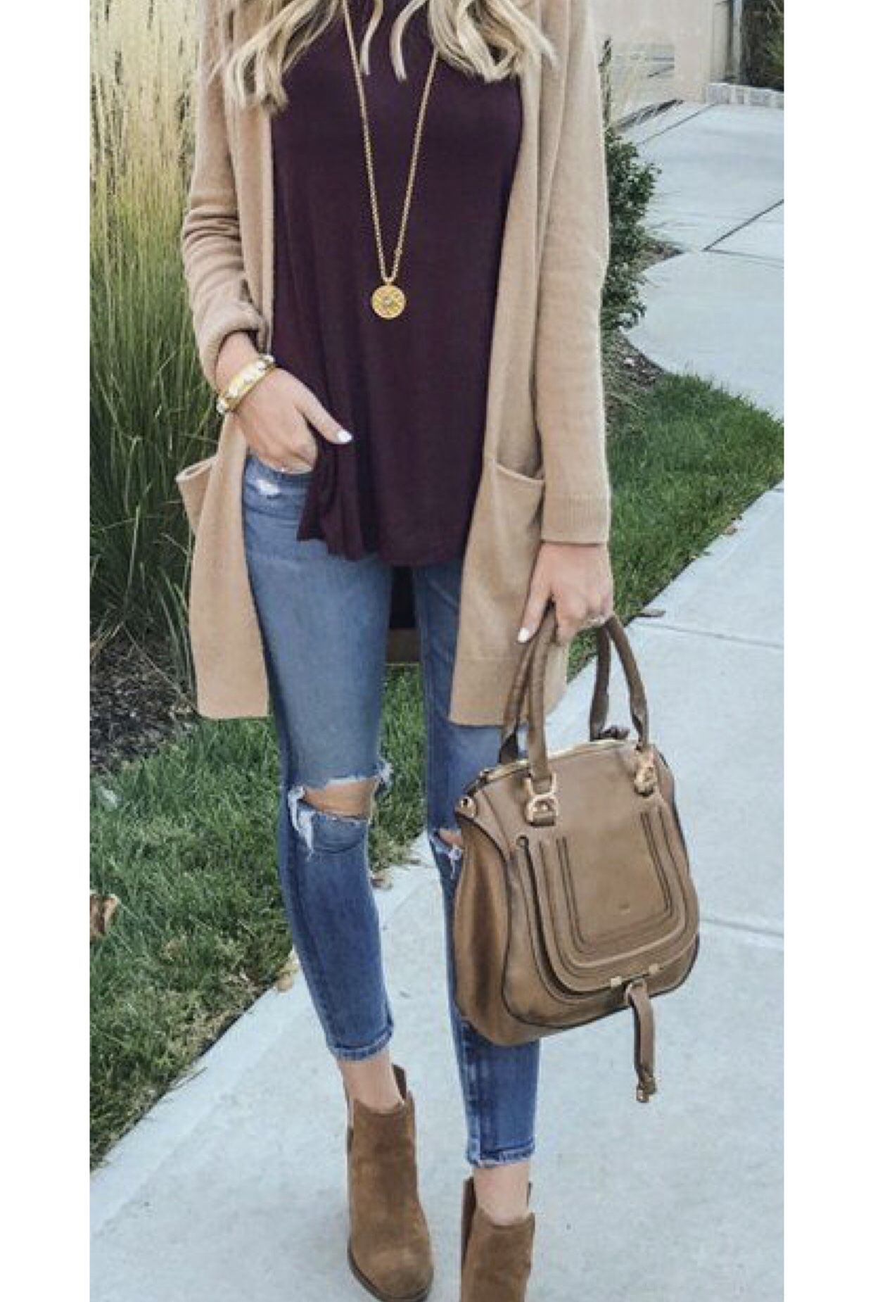 Gold Cardigan Top Outfit Ideas
  for Women