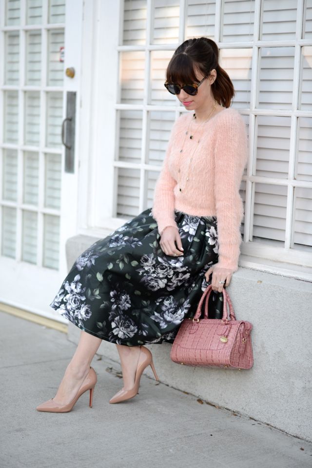 Pink Fuzzy Sweater Outfit
  Ideas for Ladies