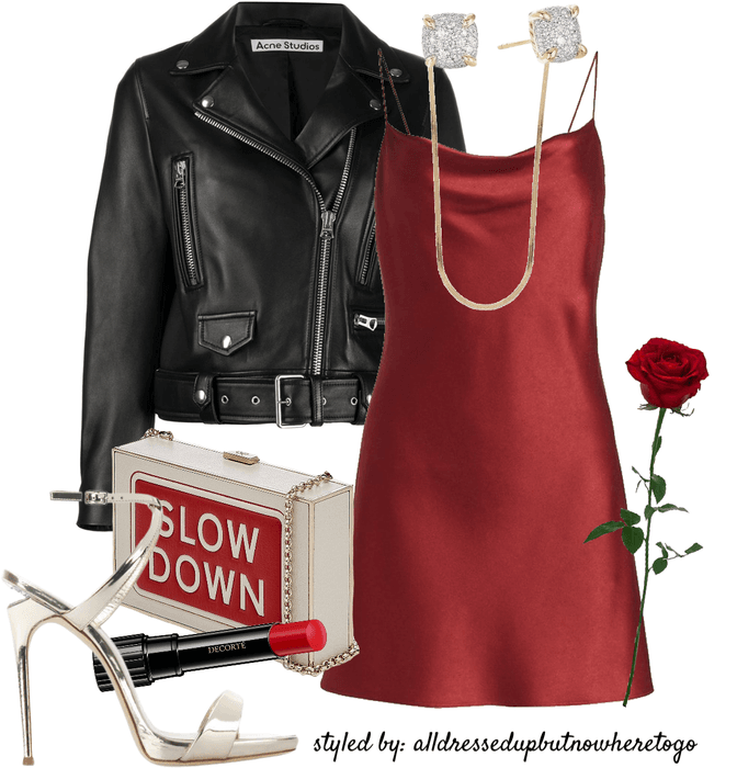 Red Leather Dress Outfit Ideas