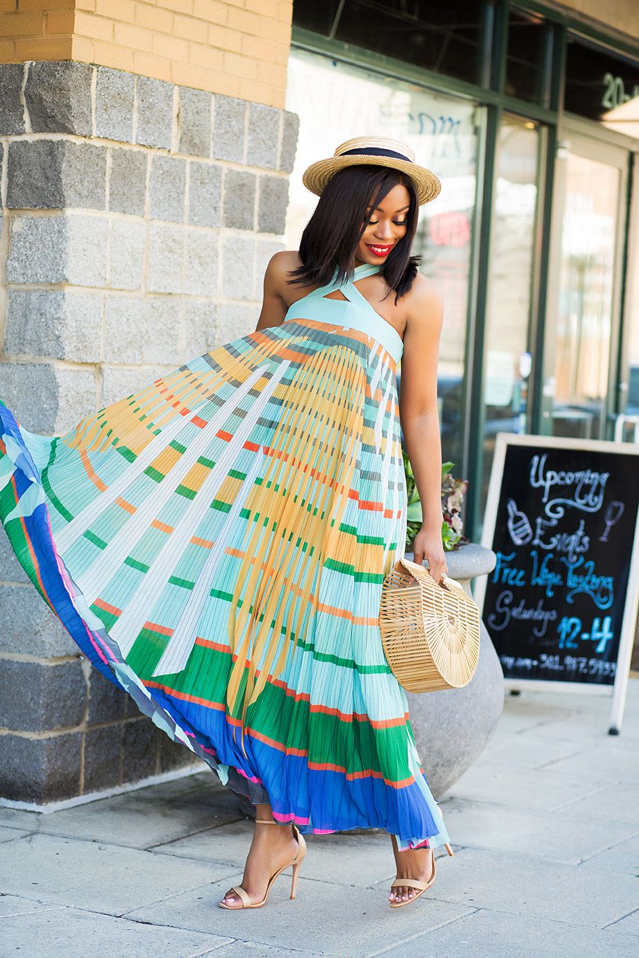 Pleated Maxi Dress Outfit
  Ideas
