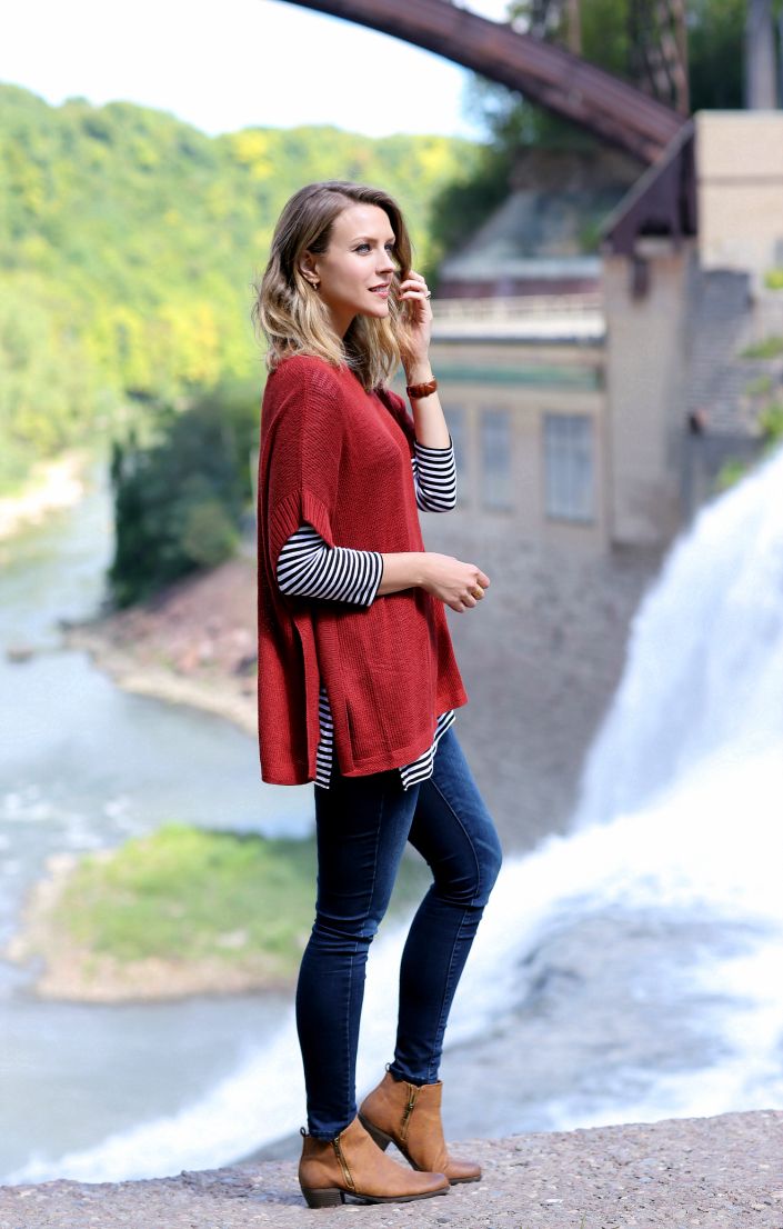 Poncho Sweater with Sleeves
  Outfit Ideas for Women