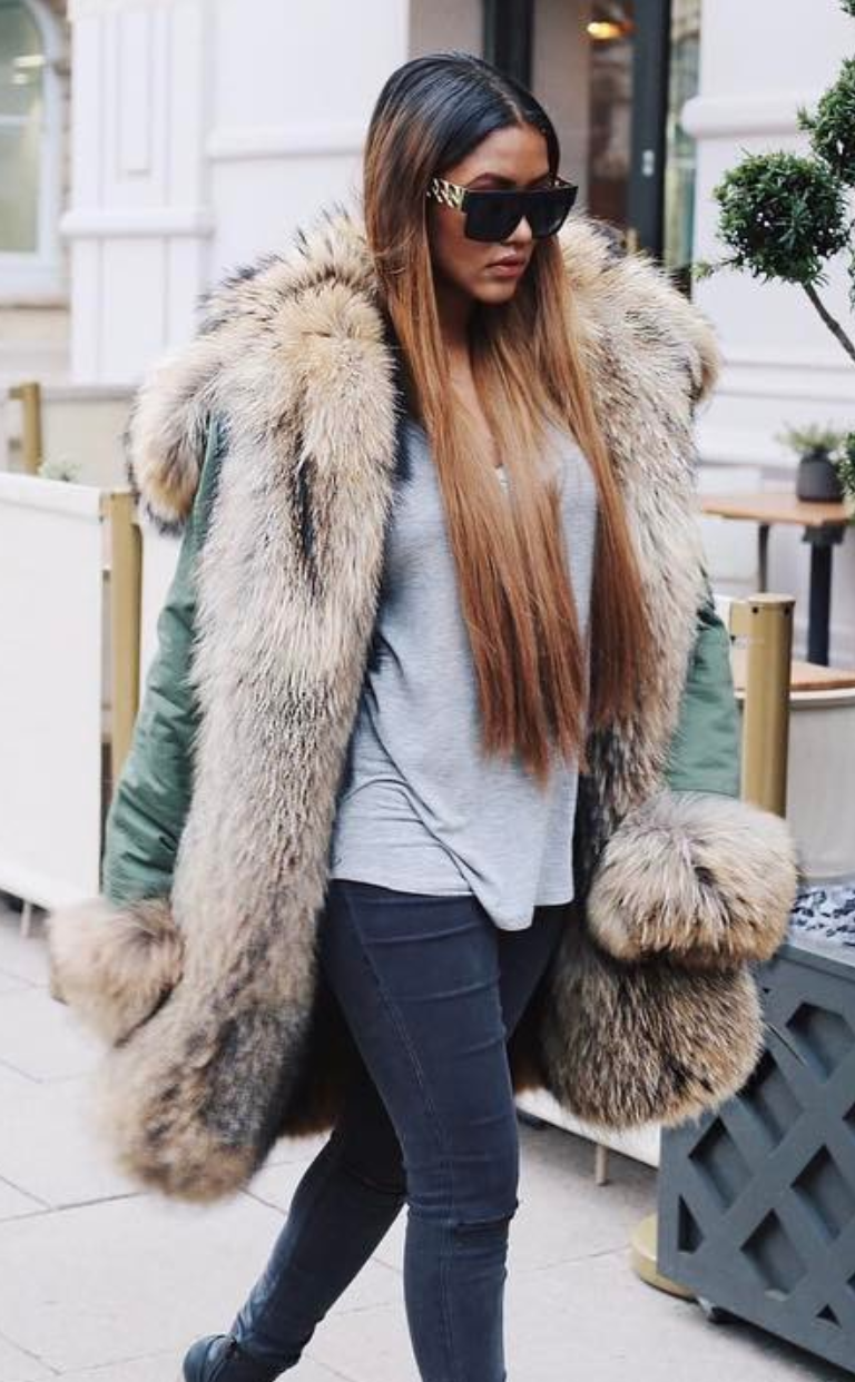 Fur Lined Parka Coat Outfit
  Ideas for Women