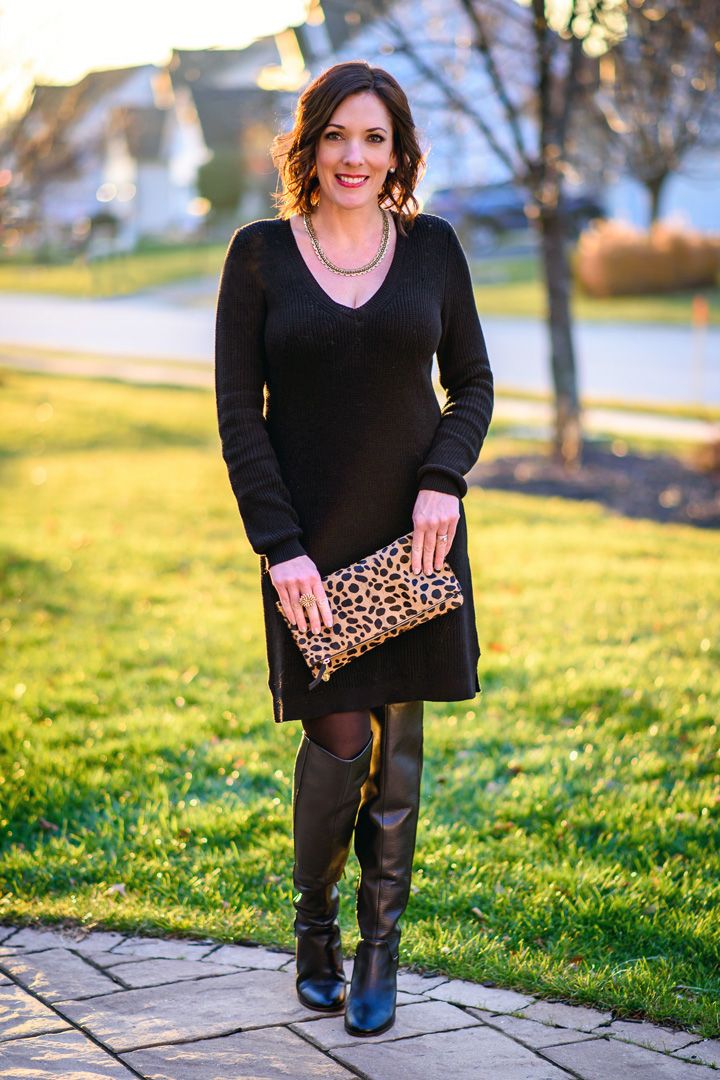 Black Sweater Dress Outfit
  Ideas for Women