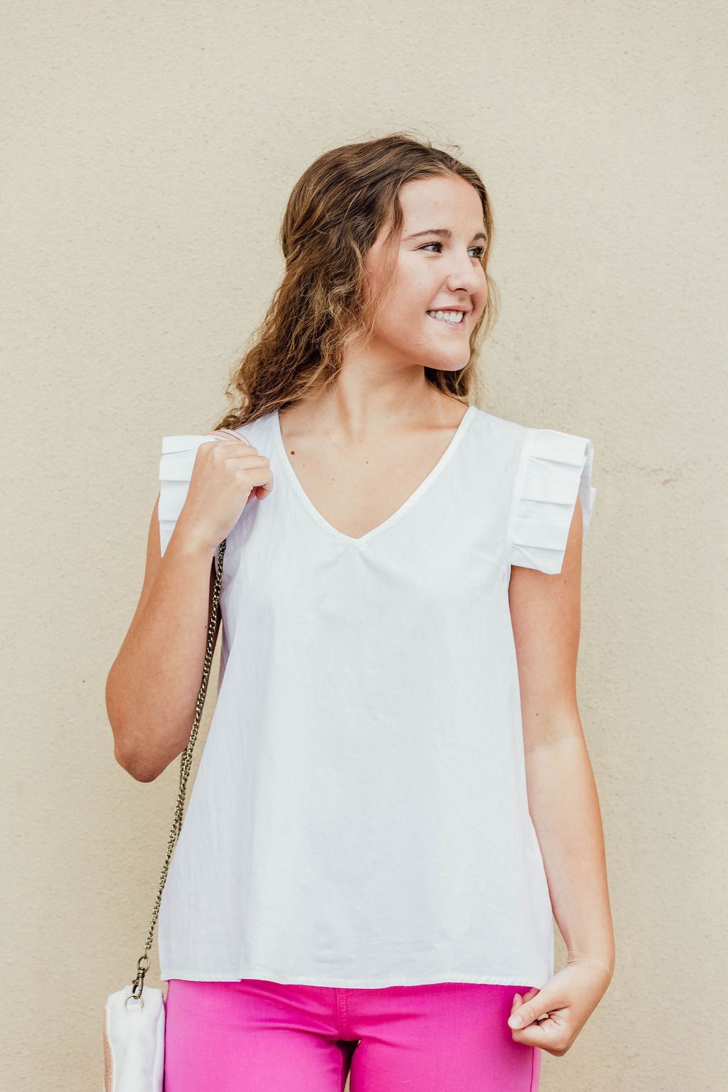 How to Wear White Ruffle Top