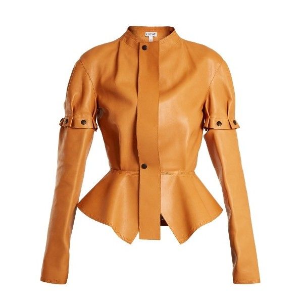 Peplum Leather Jacket Outfits
  of Women