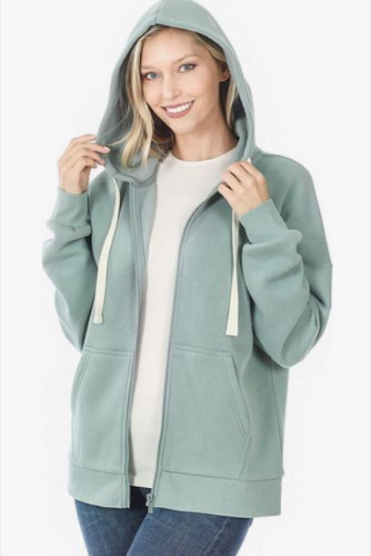 Zip Up Hoodie Casual Outfit
  Ideas for Women