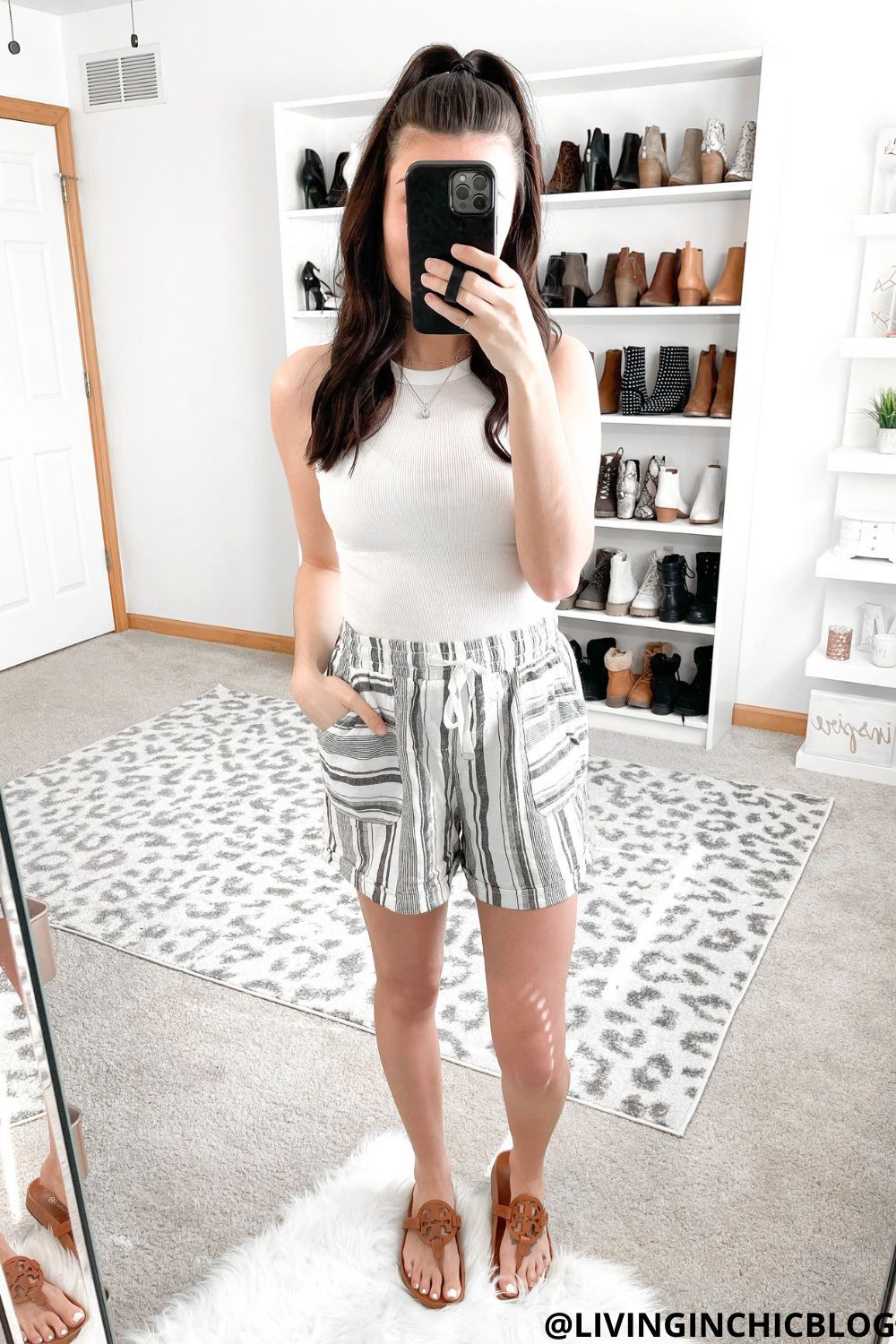 Striped Shorts Outfit Ideas
  for Women