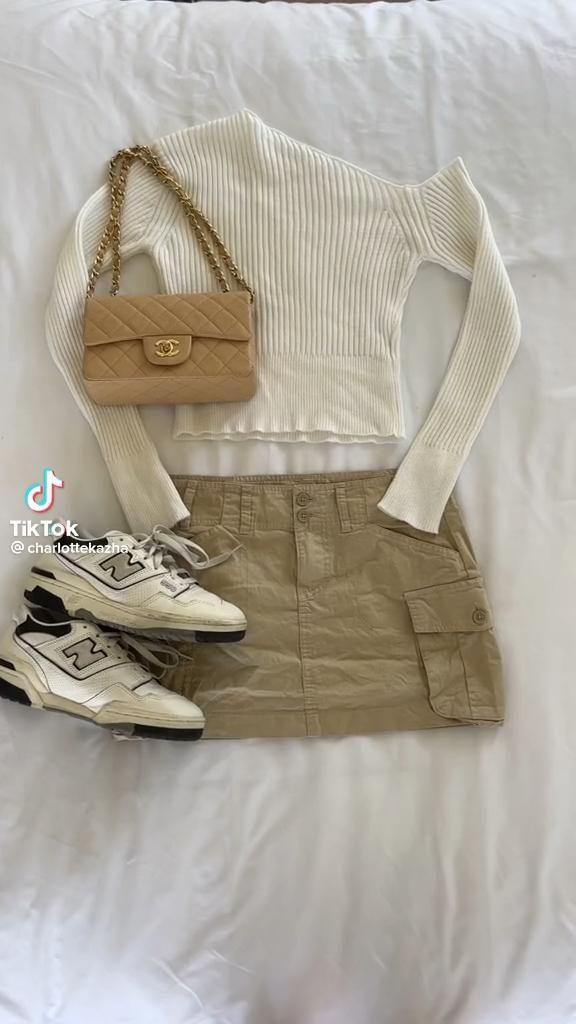 Cargo Skirt Casual Outfit
  Ideas for Ladies