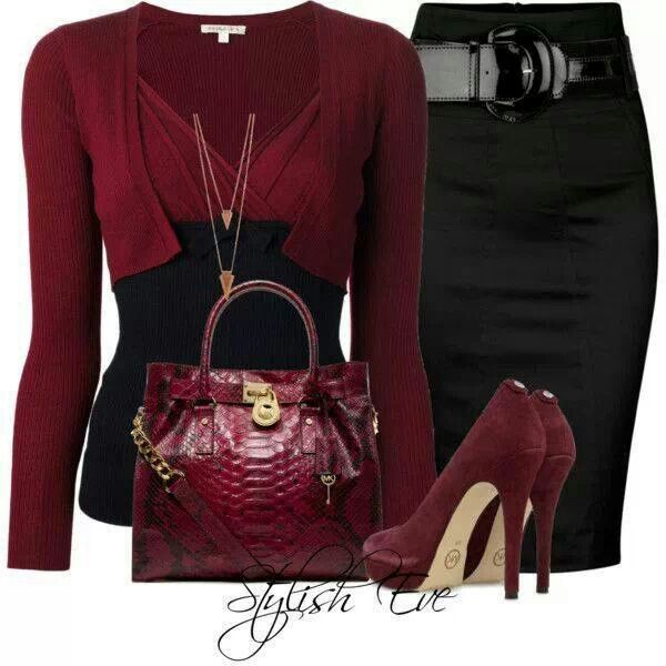 Maroon Sweater Deep Outfits
  for Ladies
