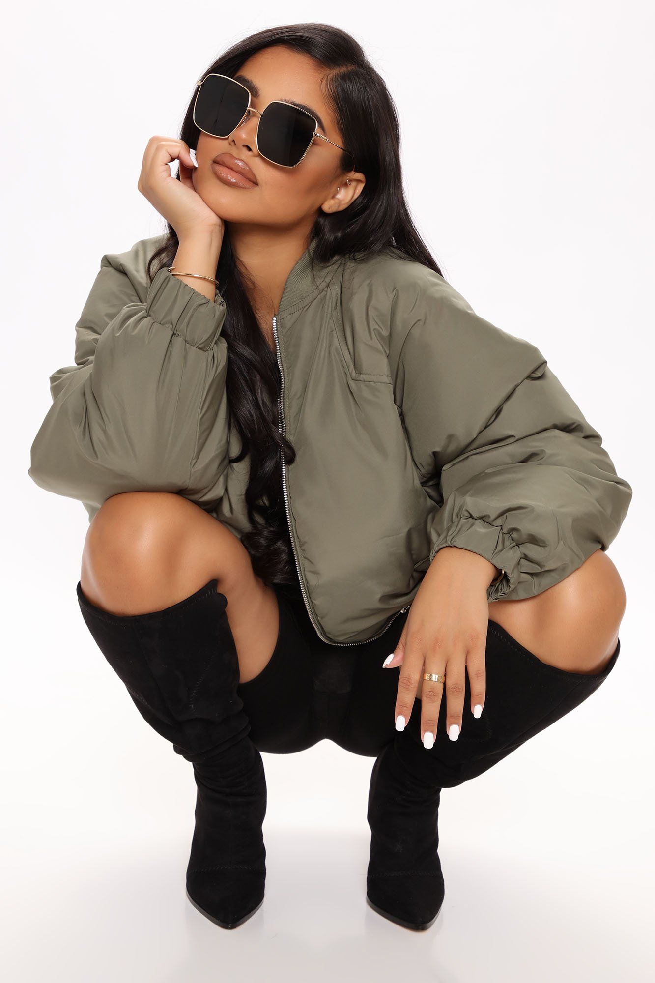 Olive Bomber Jacket Outfit
  Ideas