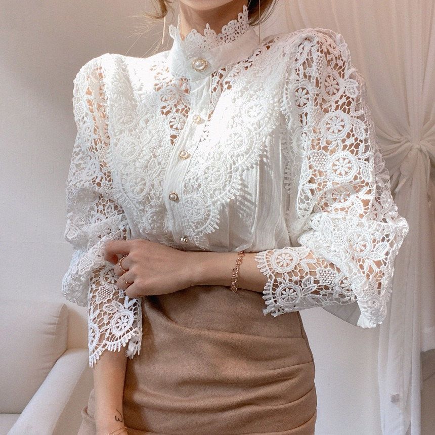 White Lace Shirt Outfits for
  Women