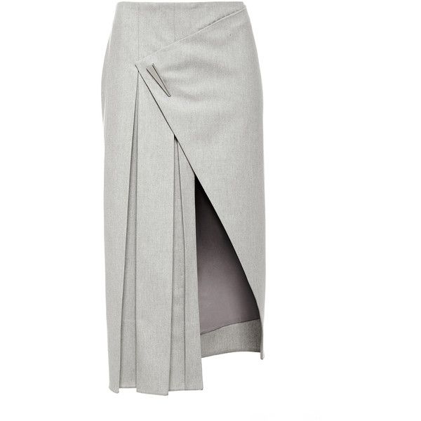 How to Wear Grey Wool Skirt